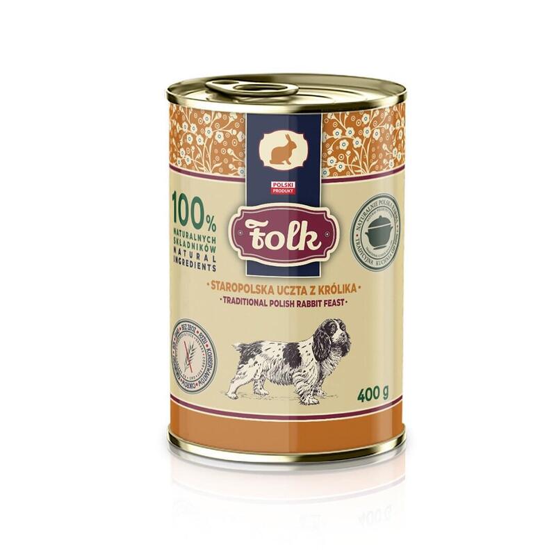 Folk Comida Húmeda Para Perros Tradicional Polaca Para Conejos - 400 G