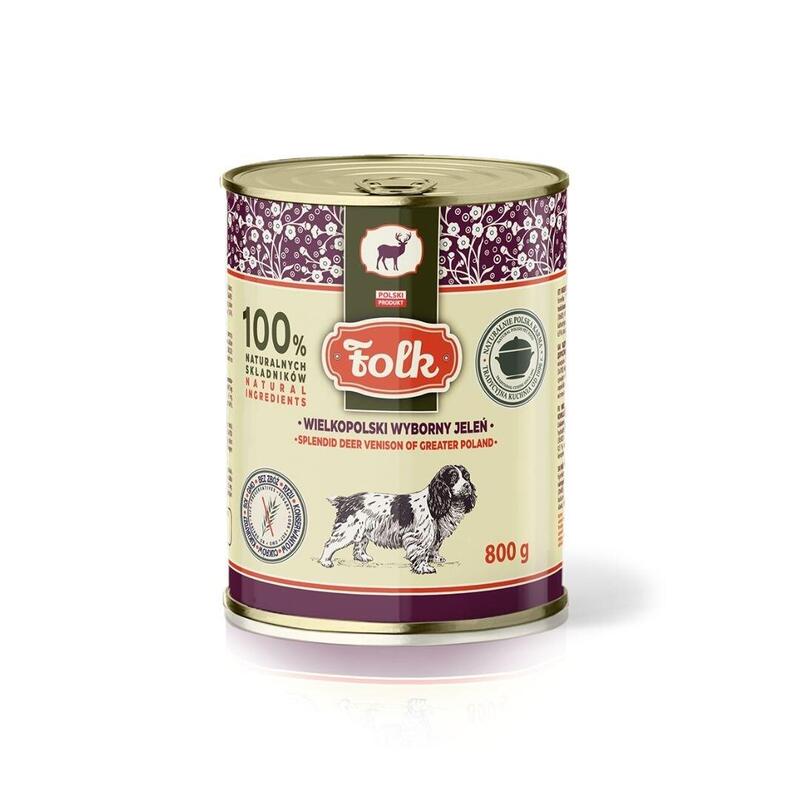 Folk Magnífico Ciervo De La Gran Polonia Alimento Húmedo Para Perros - 800 G