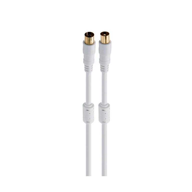 Fonestar Ant-Bl Blanco Cable De Antena Tv Vídeo Coaxial Macho A Antena Tv Vídeo Coaxial Hembra 1,5 Metros