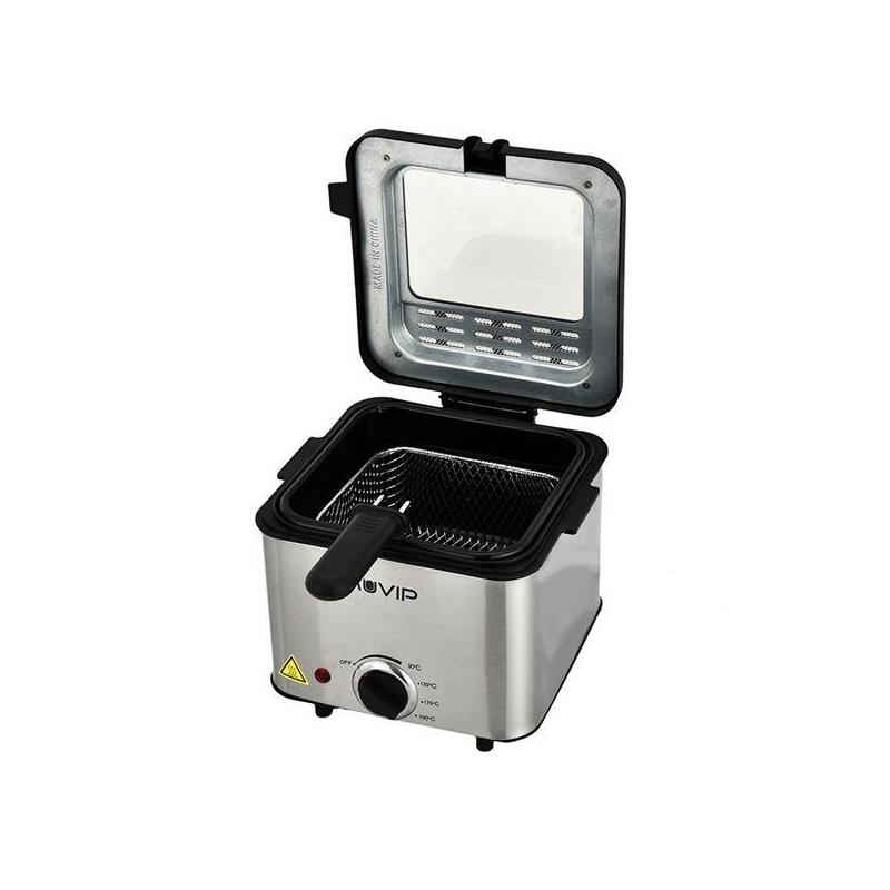 Freidora Muvip Electrica - 1.5 Litros - Asas Tacto Frio - Selector De Temperatura - Desmontable Para Facil Limpieza -