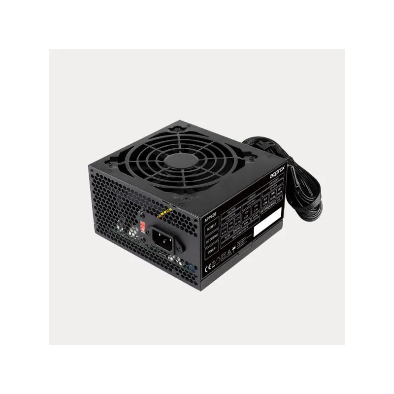 Fuente Alimentacion Atx 550w + Cable Negro Con Selector De Voltaje Approx 550 W / 115-230 Vac / Ventilador 12 Cm / Eco Power / Pfc