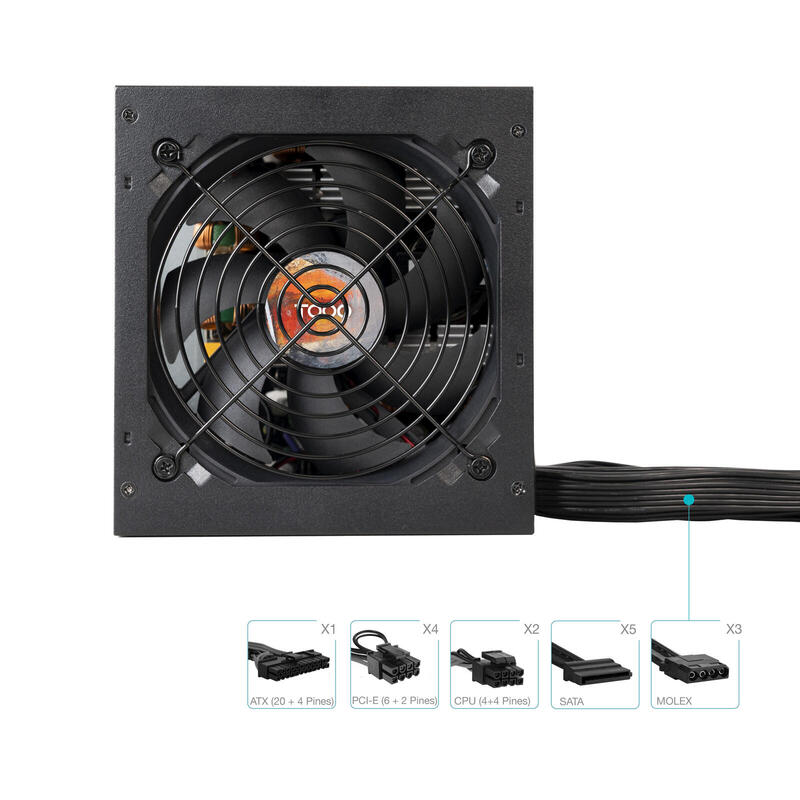 Fuente De Alimentación Tooq Tqhelios-850sp 850w Ventilador 12cm 80 Plus Bronze