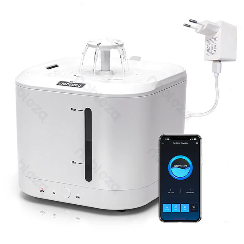 Fuente De Agua Inteligente Para Mascotas 2.5l Blanco Nobleza