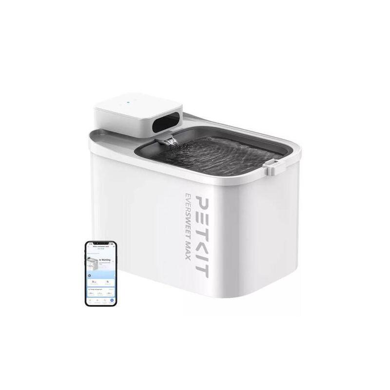 Fuente De Agua Inteligente Para Mascotas 3l - Petkit Eversweet Max - Portable Con Batería - Sensor De Movimiento - Control Por App