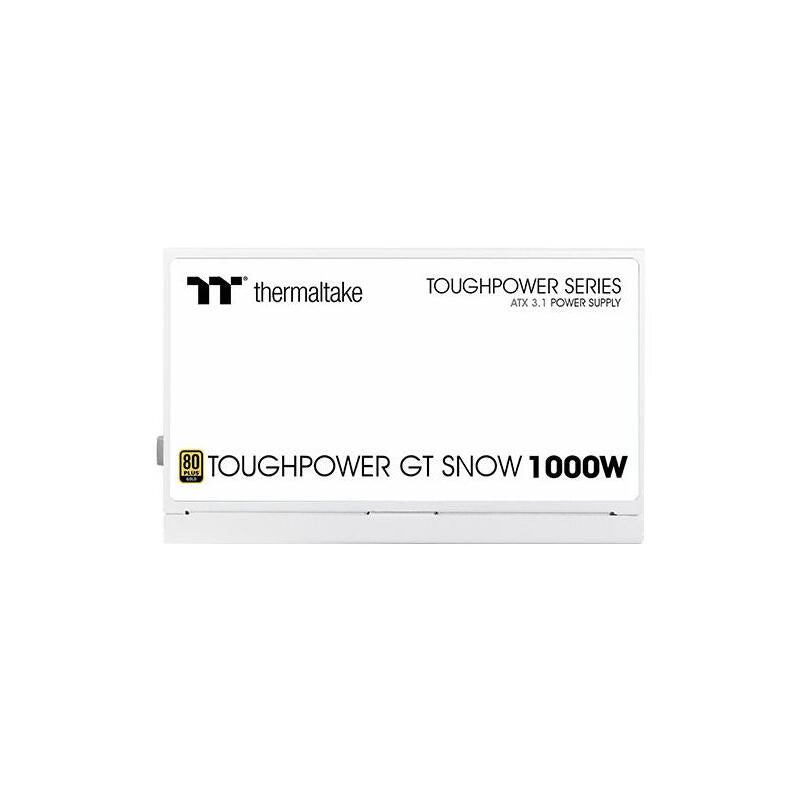 Fuente De Alimentación Thermaltake Toughpower Gt Snow 1000w De Pc White, 1x Gpu De Alta Potencia De 12 Pines, 5x Pcie, Gestión De Cables, 1000 Vatios Ps-Tpt-1000fnfage-W