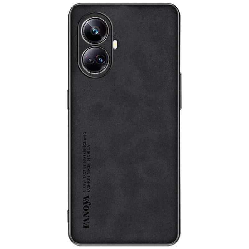 Funda De Cuero Pu Realme 10 Pro+ Negro