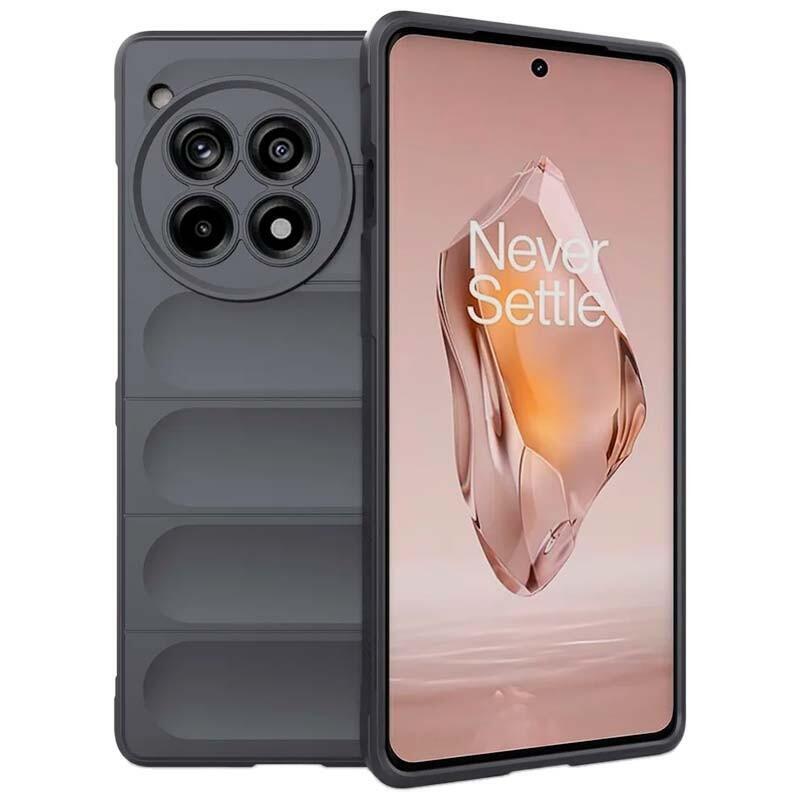 Funda De Silicona Wave Oneplus 12r Gris Oscuro