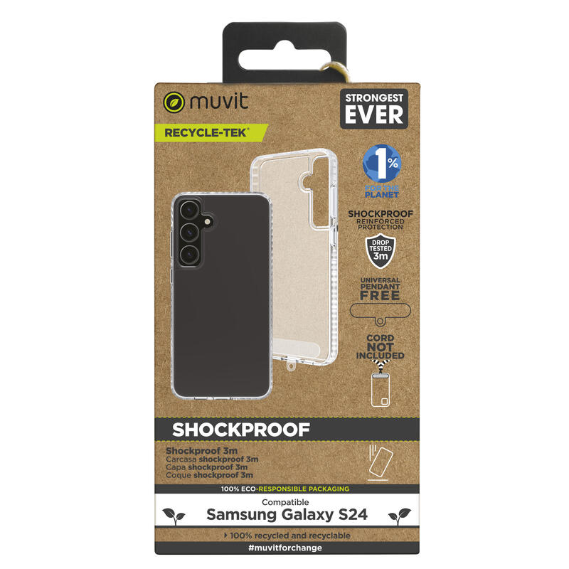 Funda Muvit Shockproof 3m Para Samsung Galaxy S24 Plus Transparente