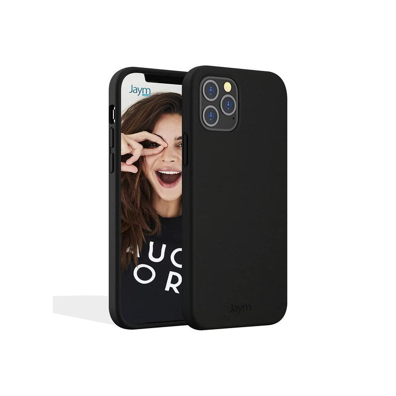 Funda Premium De Silicona Y Microfibra Compatible Magsafe Para Apple Iphone 12 Pro Max Negro - Jaym® Classic® **