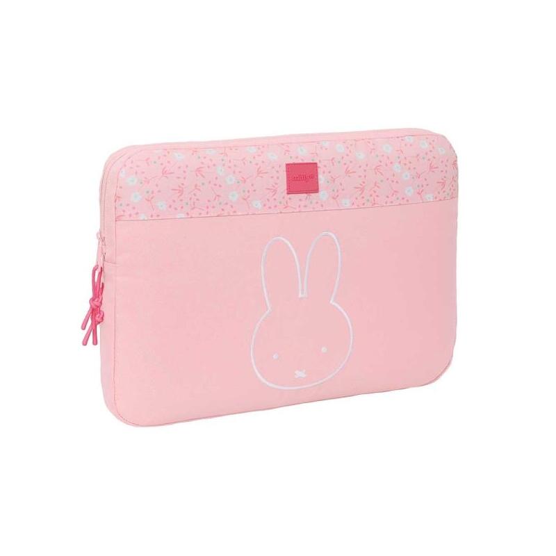Funda Safta Miffy Flores Para Portatil Hasta 15.6" - Alojamiento Acolchado - 3.8l - 395x35x275mm - Rosa