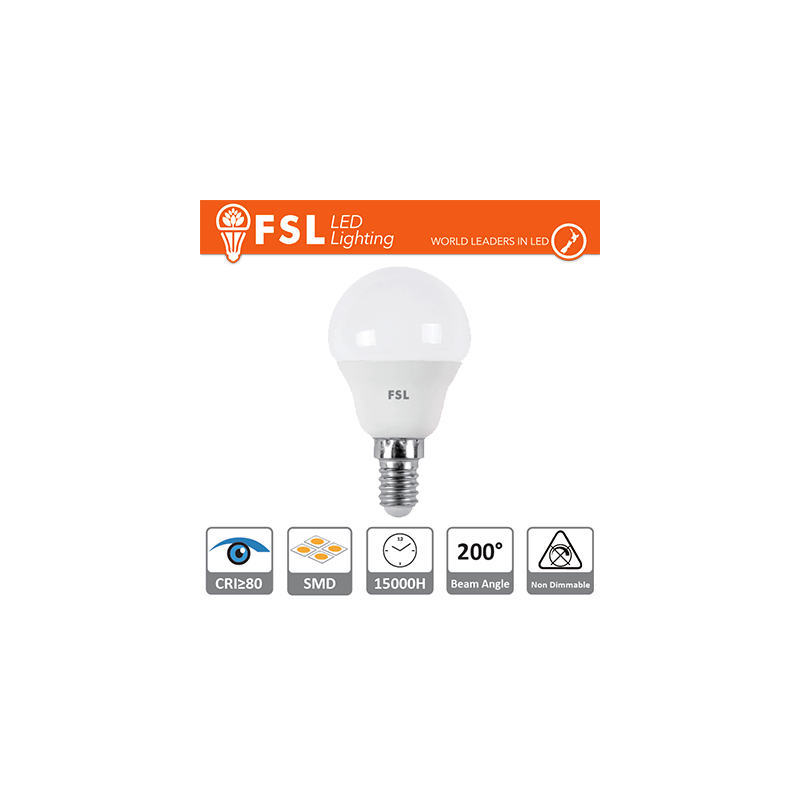 G45 - 5 5w 4000k 470lm >180º 45x83mm Cri80 E14 15.000h
