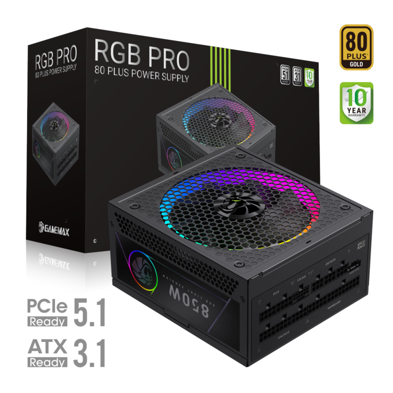 Gamemax Psu Rgb Pro 850g 850w Gold Full Modular