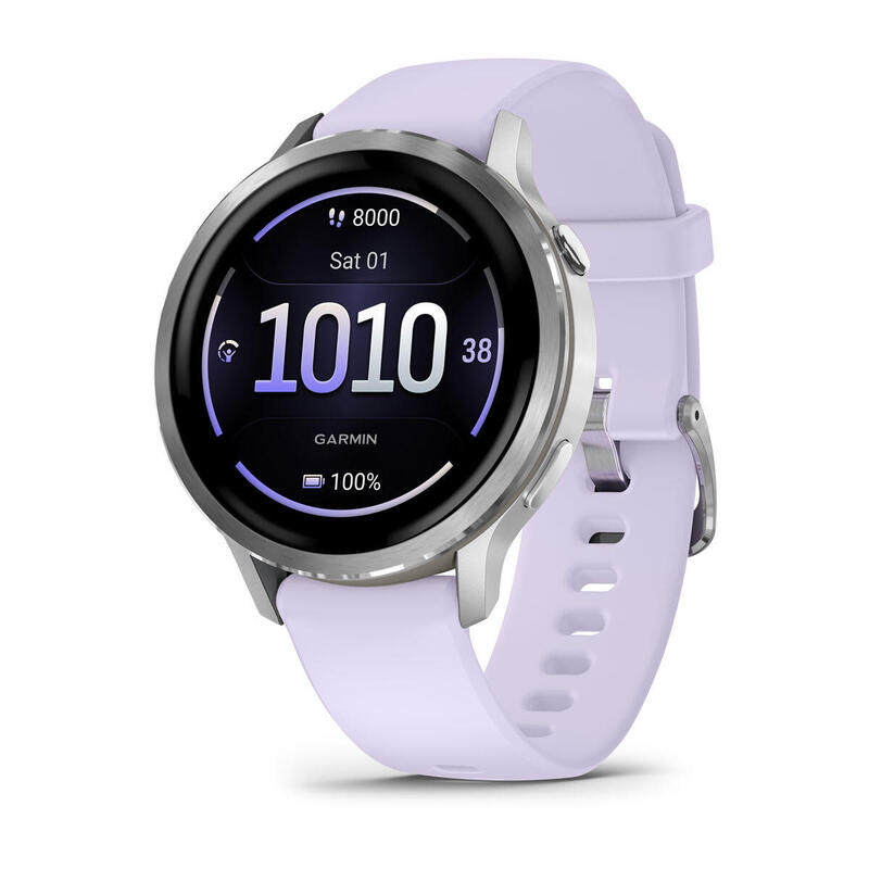 Garmin Venu® 4 Plateado Con Correa De Silicona Lila Smartwatch 41mm