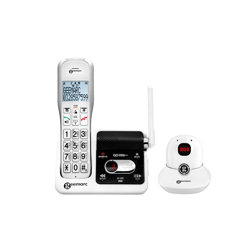 Geemarc Amplidect 595 Sos-Pro Schnurl. Notruftelefon- Mit Notruf-Dect Anhänger
