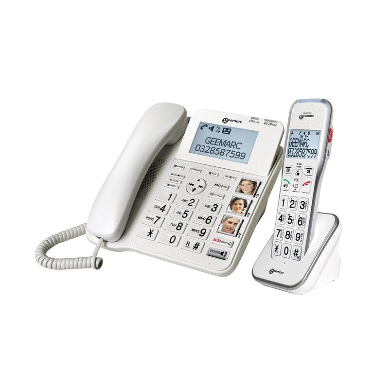 Geemarc Amplidect Combi 595 Schnurgehndenes Telefon +Amplidect 595 Ad Mobilteil