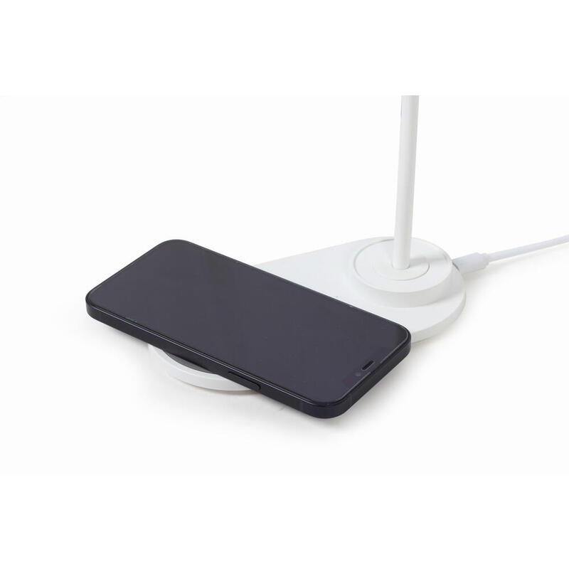 Gembird Ta-Wpc10-Led-01-Mx Lámpara De Mesa Negro, Blanco
