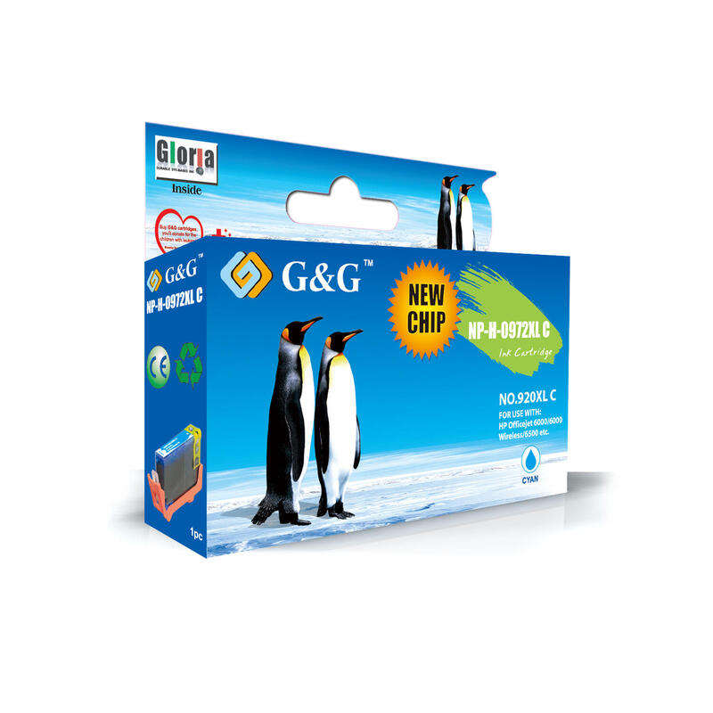 G&G Hp 920xl V2 Cyan Tinta Generico Cd972ae