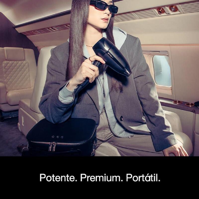 Ghd Flight+ - Secador De Pelo De Viaje Potente, Premium, Plegable Y Portátil Con Lujoso Estuche De Transporte, Voltaje Dual