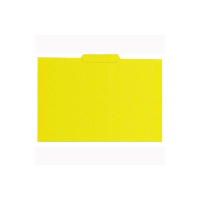 Gio Subcarpeta Con Pestaña Central Folio Cartulina 250gr Amarillo Intenso -50u-