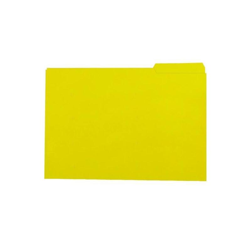 Gio Subcarpeta Con Pestaña Lateral Derecha Folio Cartulina 250gr Amarillo Intenso -50u-