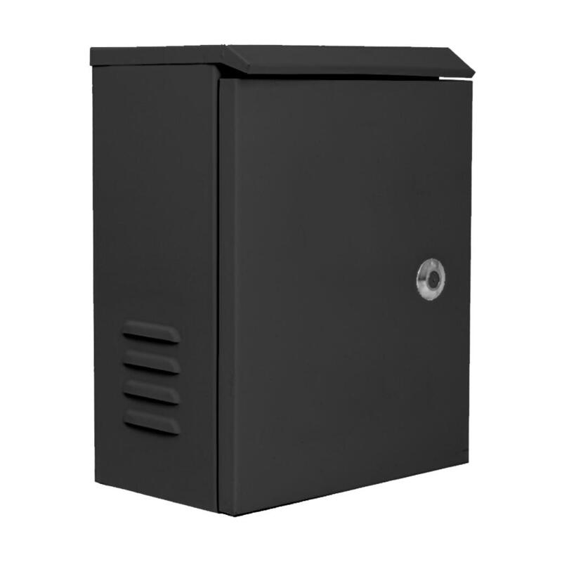 Global Baculo-Caja-Sh-41-Negro Distribution Box. Caja De Acero 300x400x180 Para Báculos De 3.5m Y 4.5m. Color Negro