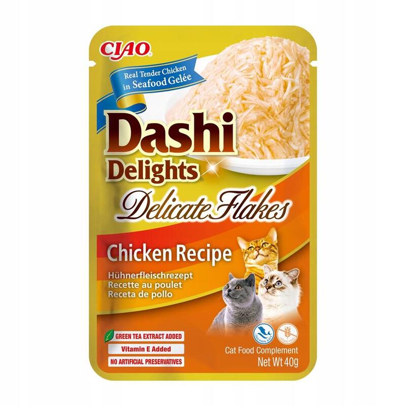 Golosina Para Gatos Inaba Cat Dashi Delights Finas Láminas De Pollo 40g