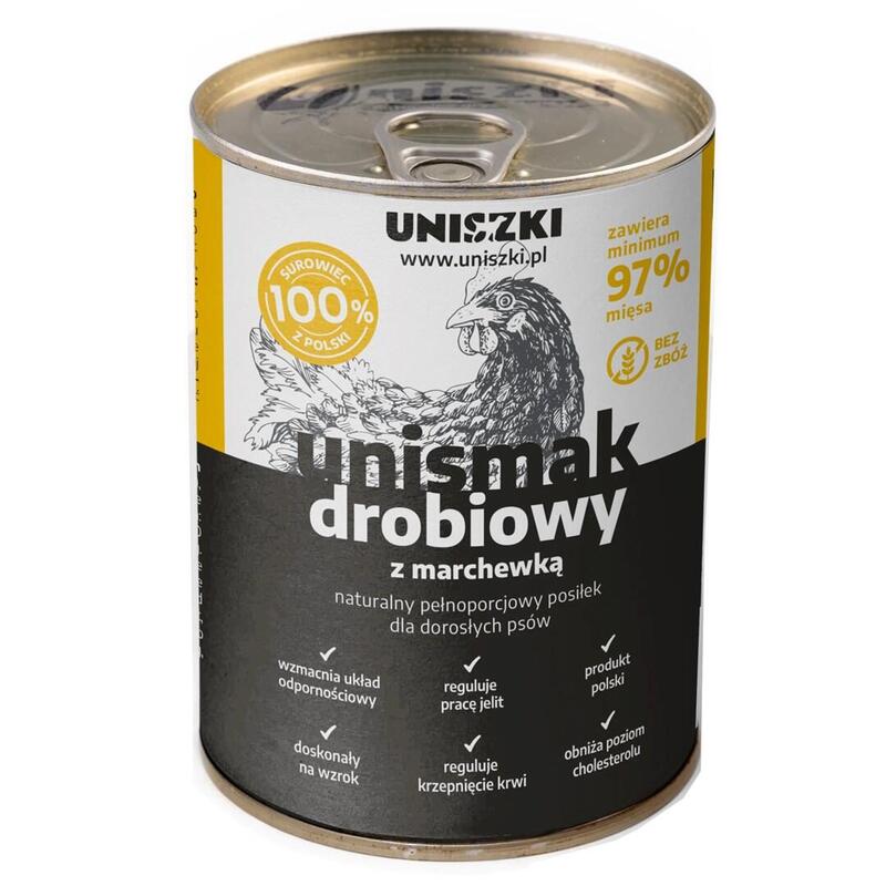 Golosina Para Perros Uniszki Unismak Pollo Con Zanahoria 410g