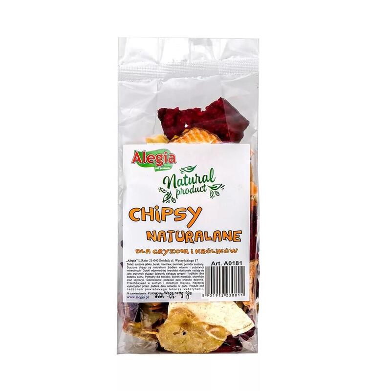 Golosina Para Roedores Y Conejos Alegia Natural Chips 90g