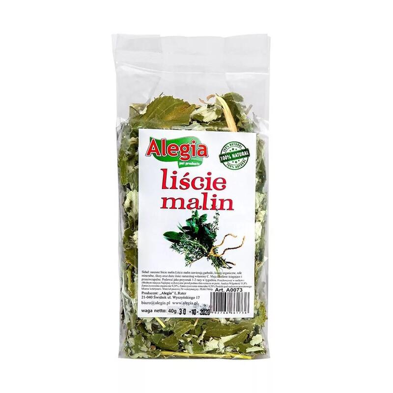 Golosina Para Roedores Y Conejos Alegia Raspberry Leaves 40g