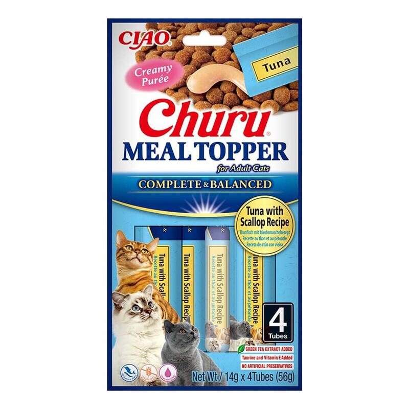 Goma Para Gatos Inaba Churu Meal Topper Tuna With Scallop 4 X 14g