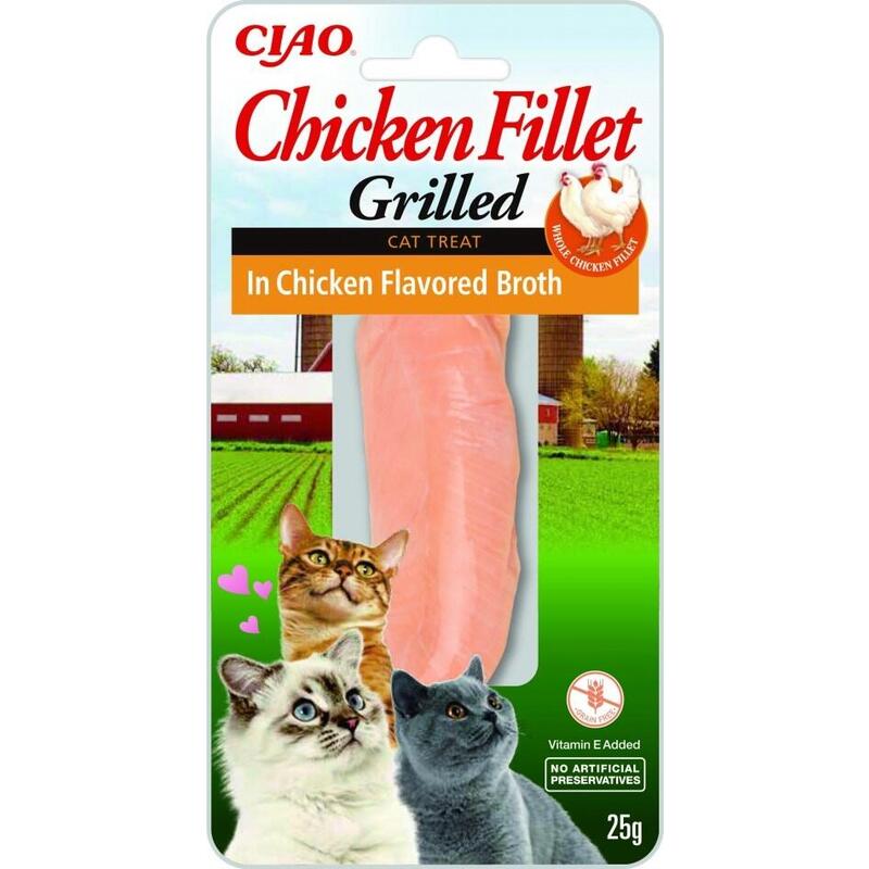 Goma Para Gatos Inaba Grilled Chicken Fillet In Chicken Flavored Broth 25 G