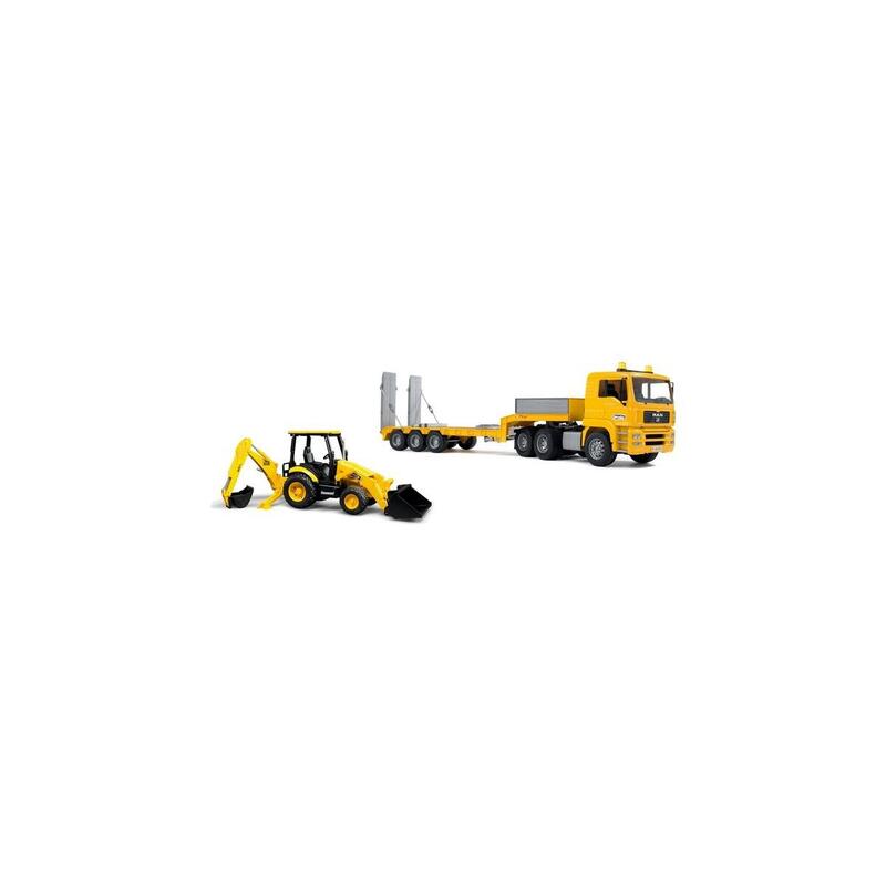 Góndola Rebajada Brother Man Tga Con Retroexcavadora Jcb Midi, Modelo De Vehículo 4001702016548