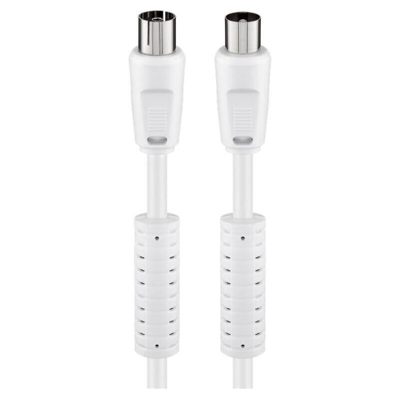Goobay 50724 Cable Coaxial 2,5 M Blanco