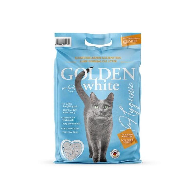 Grano De Bentonita Blanco Gris Dorado Para Gatos 14kg