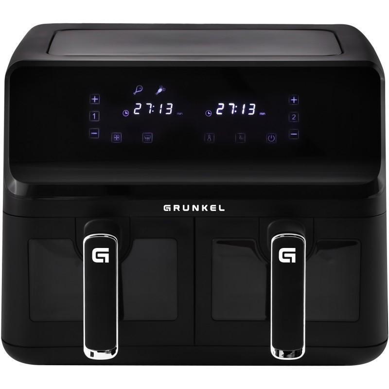 Grunkel Freidora Sana Sin Aceite 2700w Digital 4l X 2 Cestas Negra