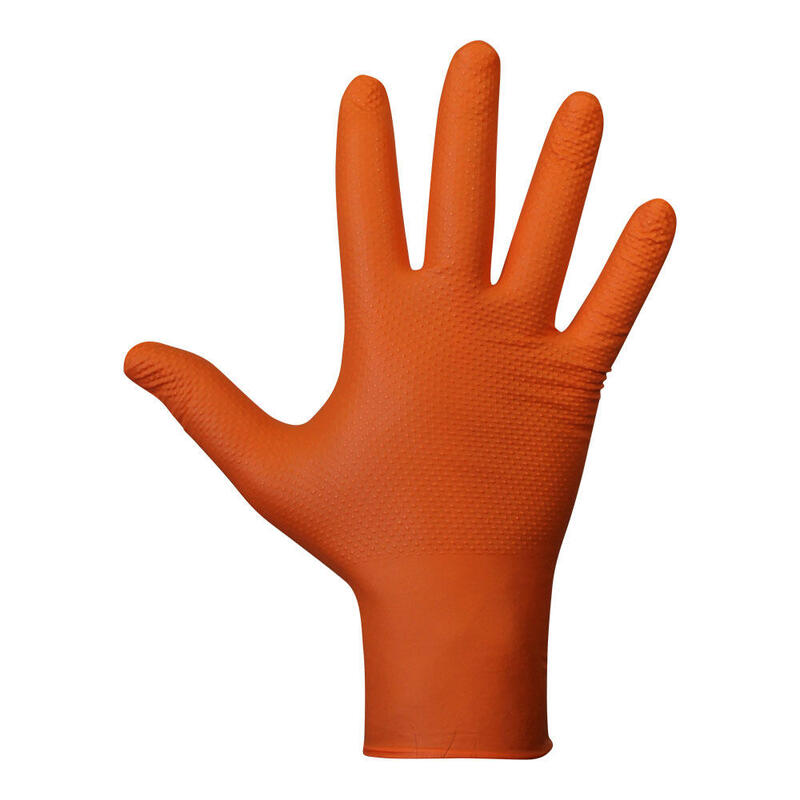 Guante Agility Grip Nbr S/Polvo Naranja T11. Juba