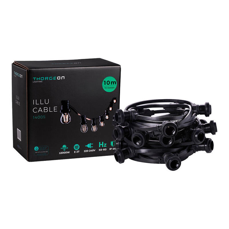 Guirnalda 10 Portalámparas 2000 W 50-60 Hz 220-240 V E27 Ip44 10 M