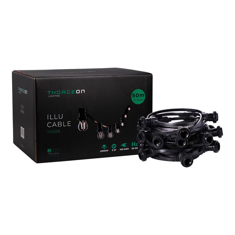 Guirnalda 50 Portalámparas 2000 W 50-60 Hz 220-240 V E27 Ip44 50 M
