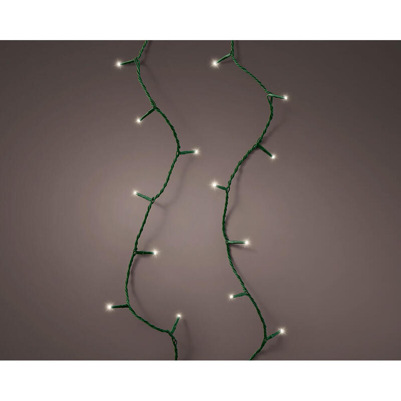 Guirnalda Led Connect (Interconectable) Mutltifunción 250 Leds Luz Cálida Con Efecto Intermitente Exterior Verde 18,7 M