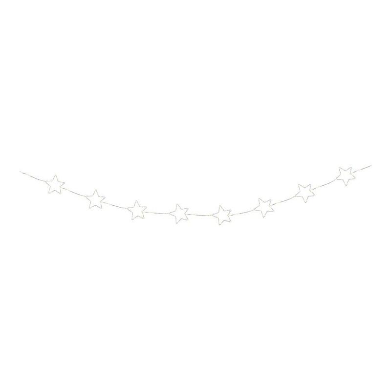 Guirnalda Led Exterior Con Estrellas, Luz Cálida, Parpadeante, 150 Leds, Cable Plateado, 2,15 M