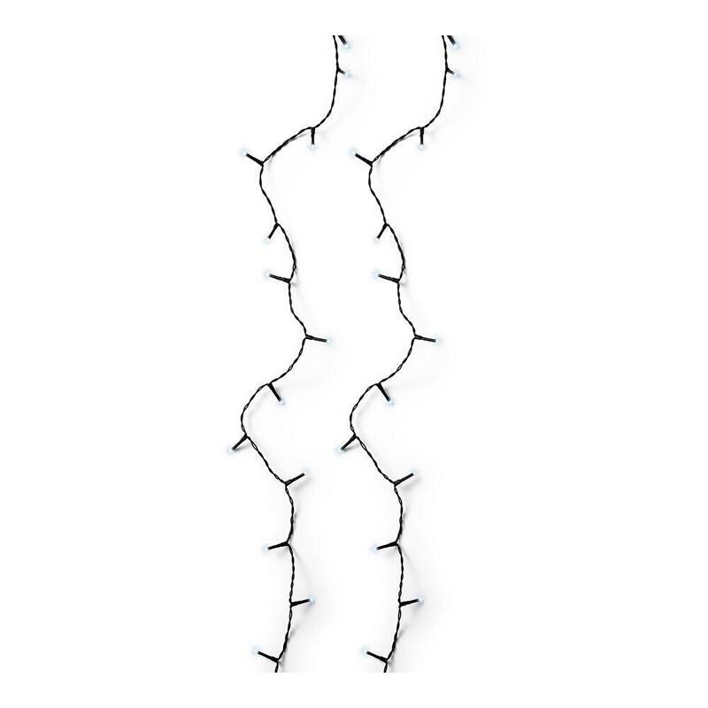 Guirnalda Multifunción, Uso Exterior, Basic, Blanco Frío, Cable Negro, 360 Leds, 27 M