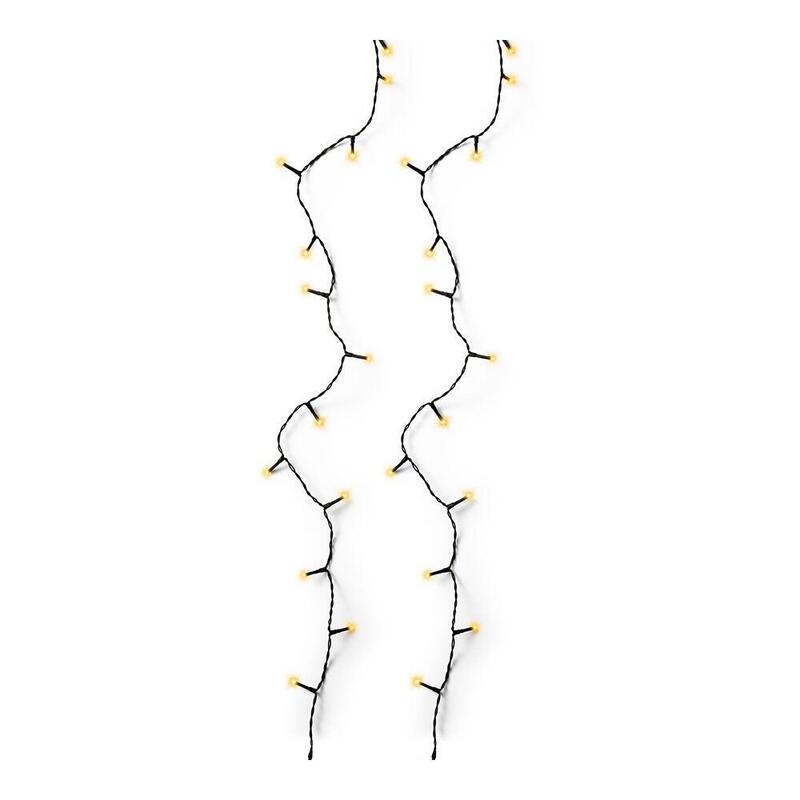 Guirnalda Multifunción, Uso Exterior, Basic, Cálida Clásica, Cable Negro, 120 Leds, 9 M