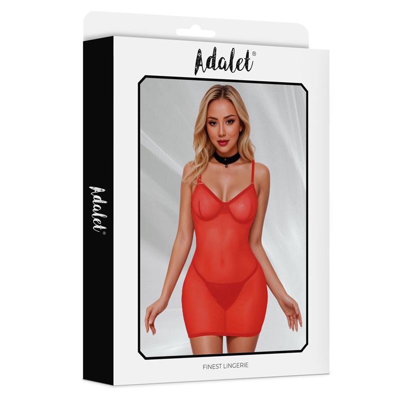 Hazel Babydoll Rojo Talla (Interno):S/M