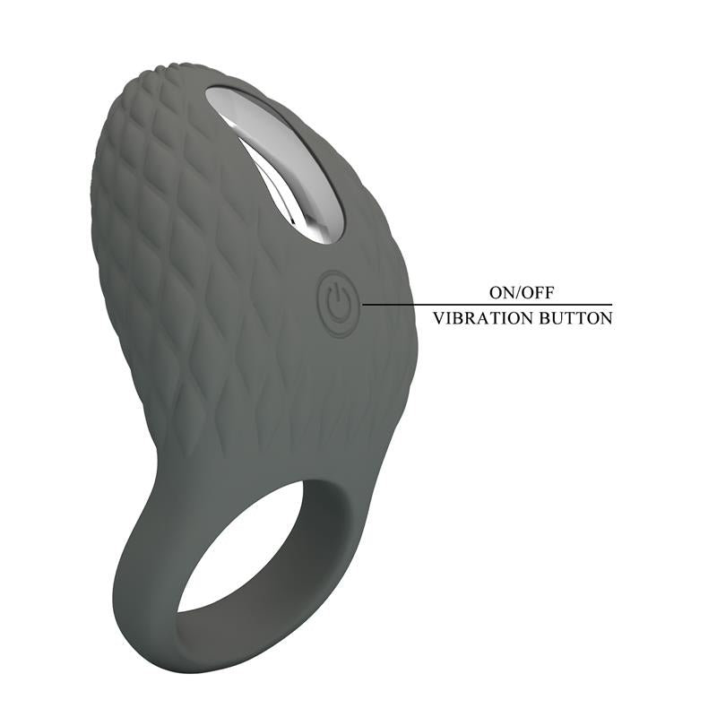 Pretty Love - Heloise Anillo Vibrador Con Memoria Gris