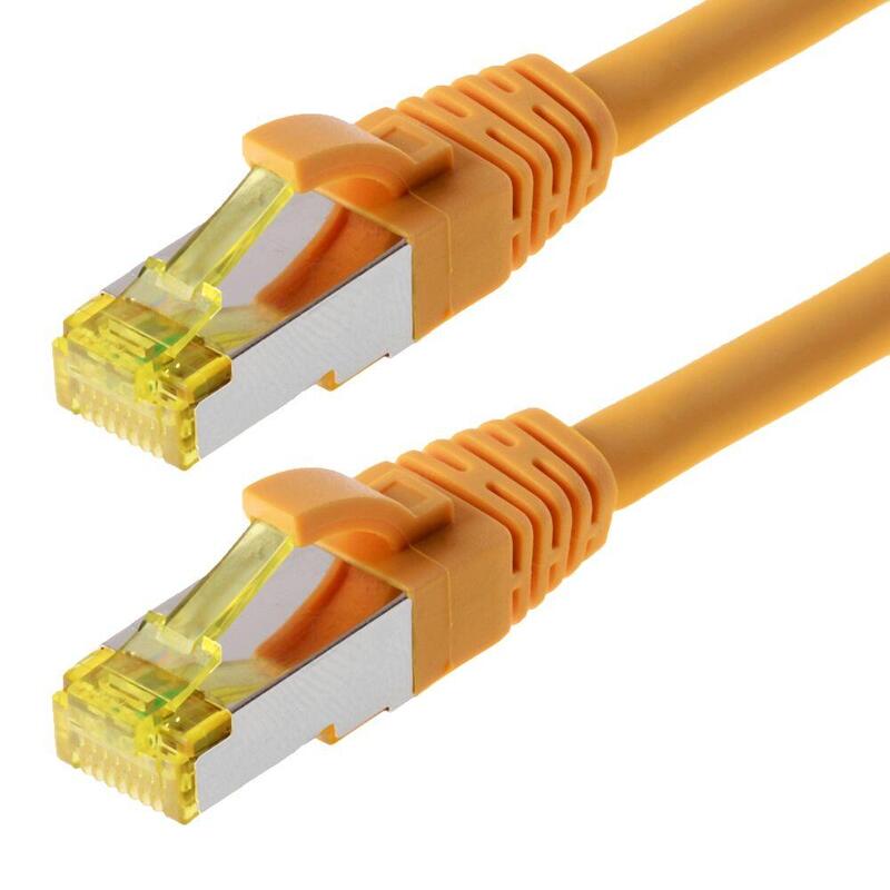 Helos Cable De Red S/Ftp Cat 6a Amarillo 0,5m