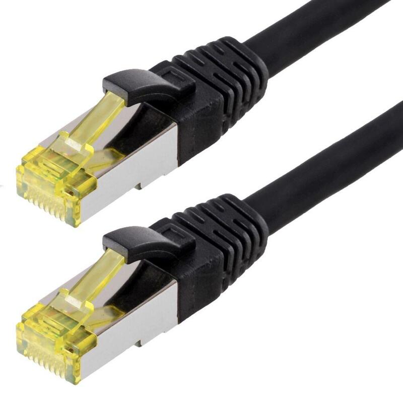 Helos Cable De Red S/Ftp Cat 6a Negro 1,5m