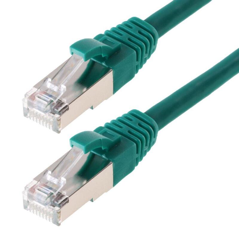 Helos Cable De Red Sf/Utp Cat 5e Verde 1,0m