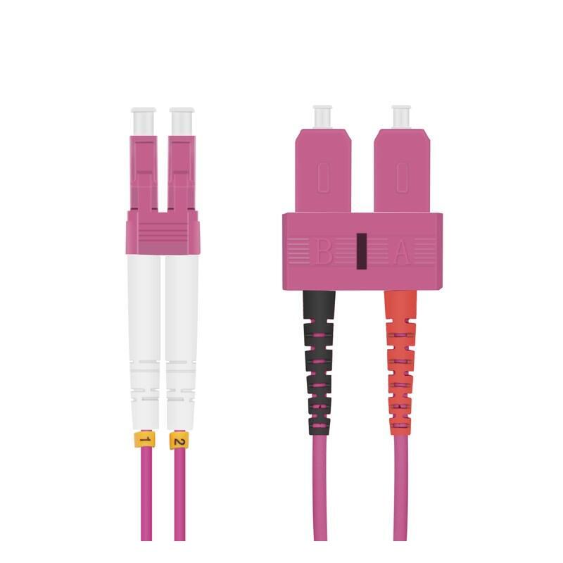 Helos Lwl Cable De Red Om4 Duplex 3,0mm Lc-Sc 50/125?M Violeta Brezo 1,5m Lszh