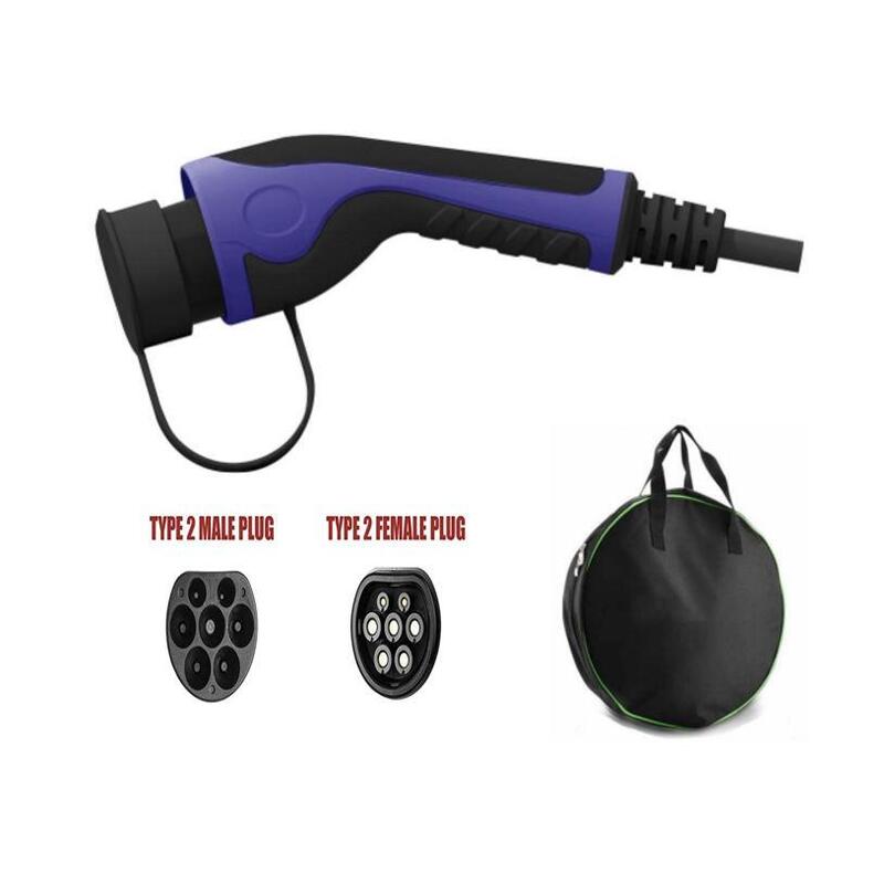 Helos Typ 2 Ev Cable De Carga Tüv Mode 3,32a,22 Kw, 3-Fásico 7,5 Meter Con Bolsa