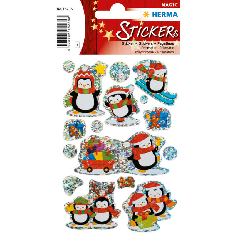 Herma Magic Weihn. Winter Pinguine, Prismaticf